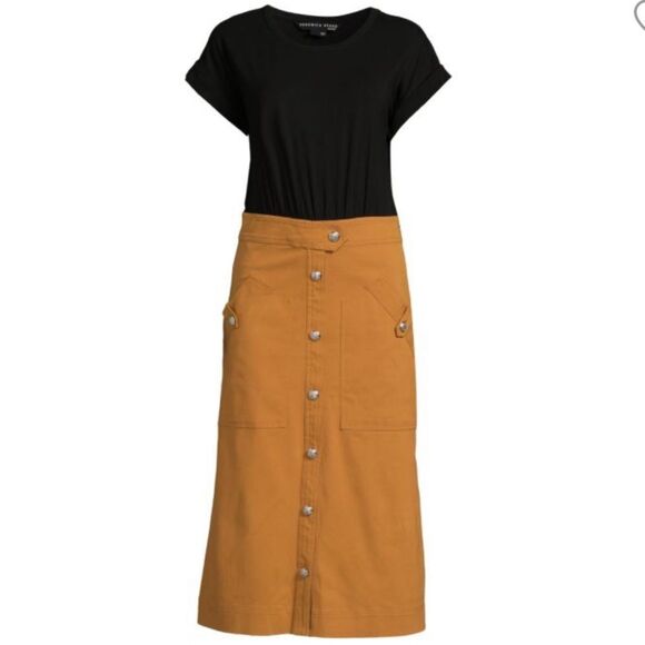 NWT VERONICA BEARD Larsen Twofer Midi Dress Medium-C6 - Picture 2 of 7